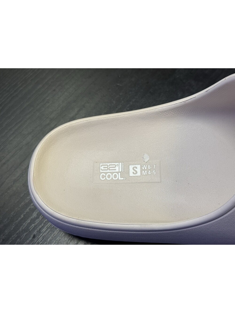 32 Degrees Cool Cushion Slide Sandals Cream Off White Womens Size 6/7 Women